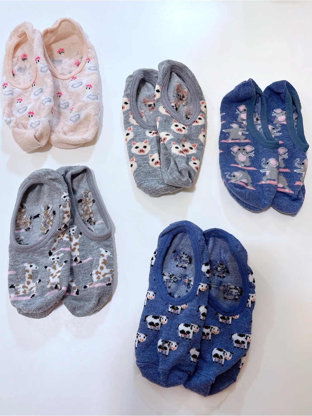 No-Show Animal Print Sock Bundle